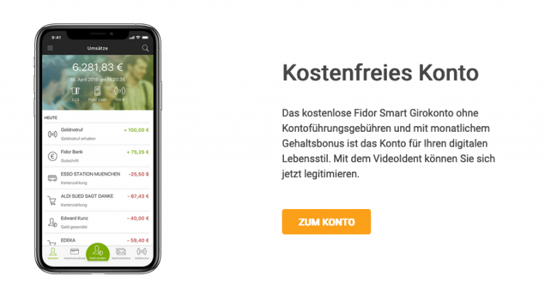 Fidor Bank Girokonto: Details & Vergleich (Kosten ...